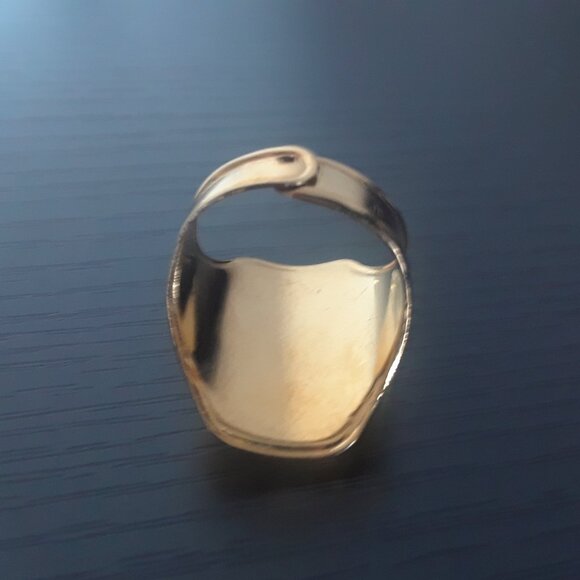 Vintage Gold Ring With Silver Accents - Picture 3 of 12